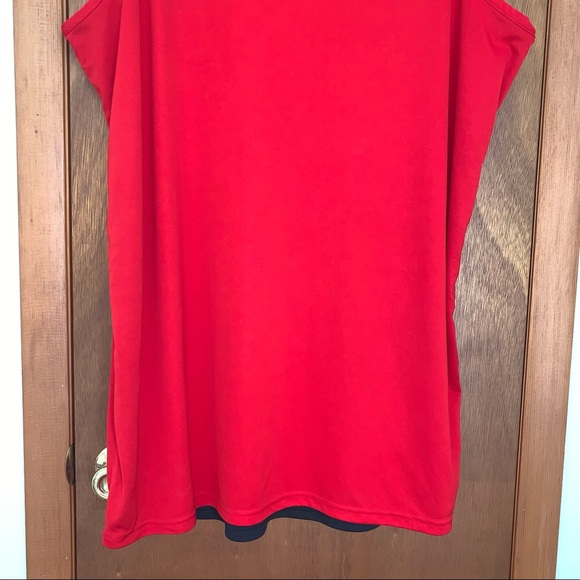 Men’s 2XL VTG ADIDAS Reversible Basketball Practice Jersey Tank Top Black Red EC - Picture 8 of 12